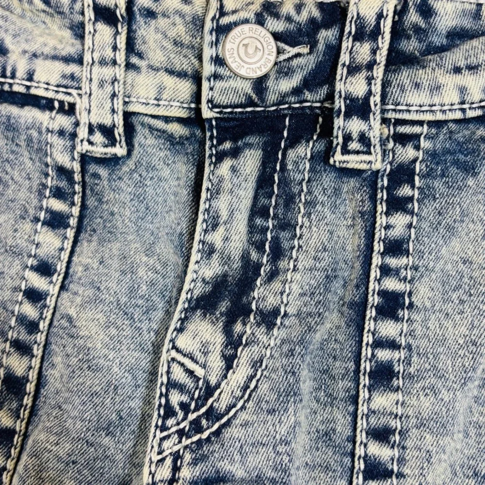 True Religion Ricki Relaxed Straight Carpenter Cargo Blue Denim Jeans 27 (4) - Picture 6 of 12